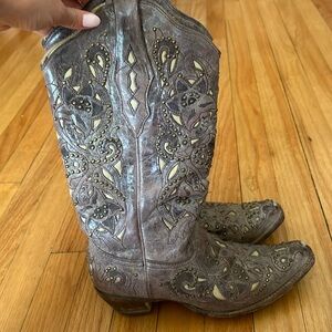 Corral Cowboy Boots 7.5 Brown Studded